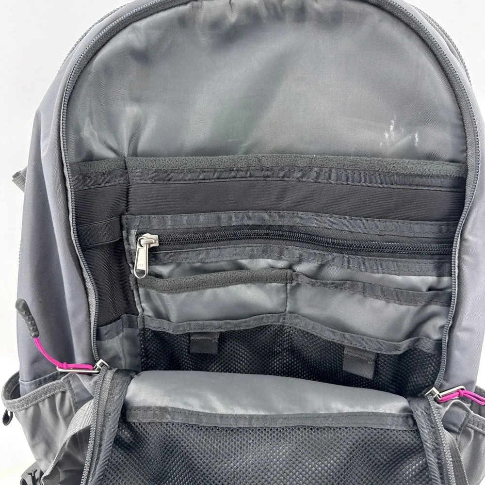 The North Face Surge Backpack Gray Black Pink FlexVent Laptop Bag Mens Womens